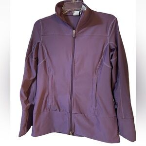 Nike Fit Dry Jacket Womens Small Purple Zip Track Coat Performance